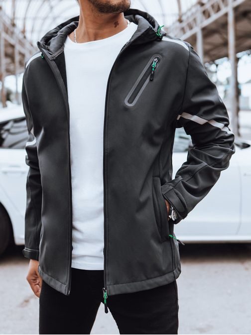 Zanimiva softshell jakna v grafitni barvi