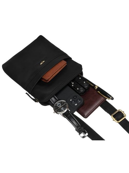 Praktičn amoška torba za čez rame Peterson v črni barvi