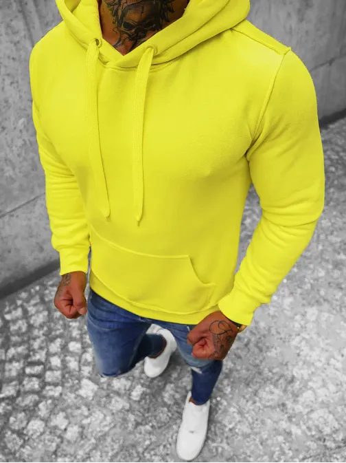 Preprosti rumeni neon pulover JS/2009Z