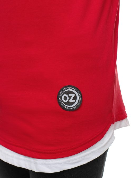 Podaljšana moška majica rdeča O/1262