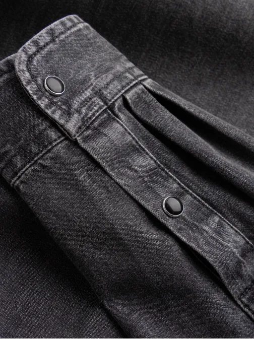 Jeans črna moška srajca V3 SHDS-0115