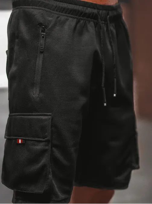 Črne trendovske kratke hlače O/WW20015/1