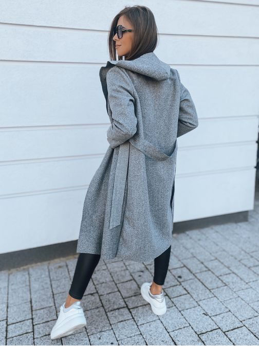 Originalen svetlo siv ženski plašč Basic Moderno