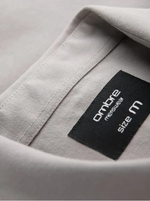 Moška siva srajca z žepom na prsih V1 K694