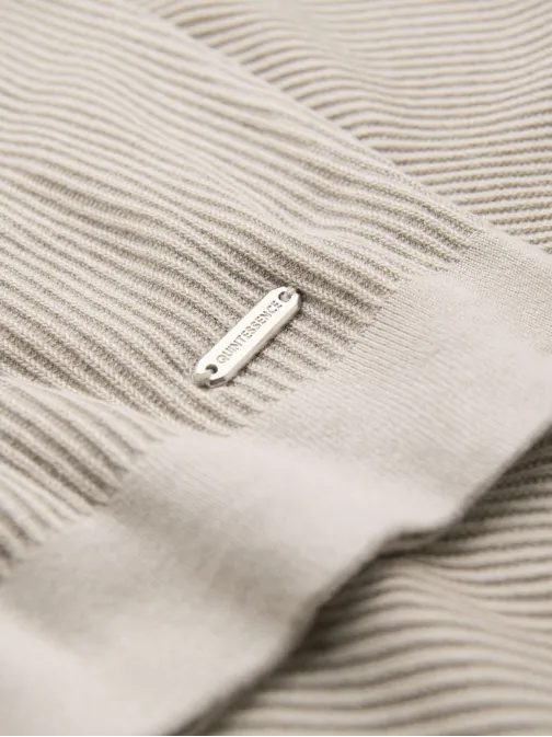 Moška svetlo siva pletena polo majica V3 POSS-0160