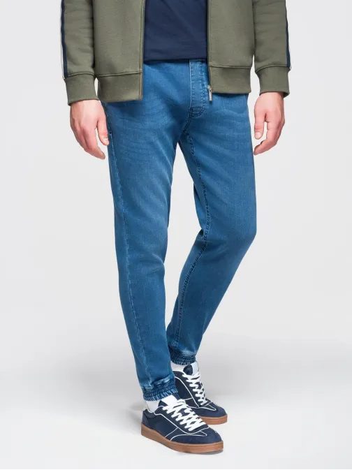 Moške modre džoggerje iz džinsa V1 PADJ-0242