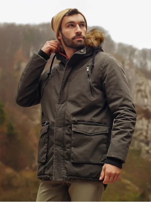 Stilska olivna zimska bunda C512