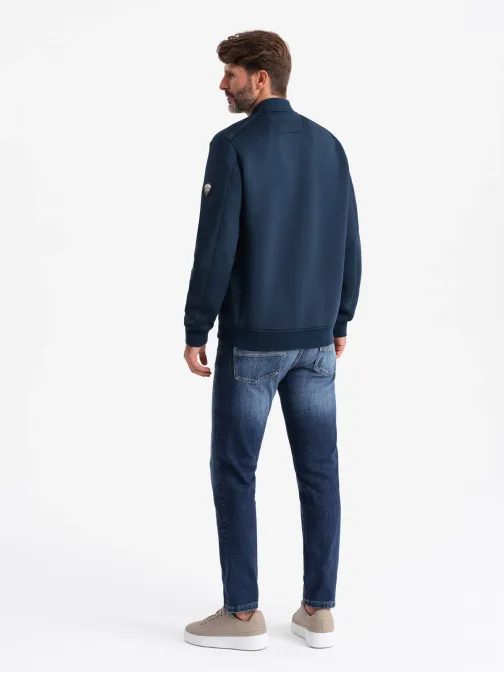 Temno modra bomber trendovska jakna V2 JALP-0141