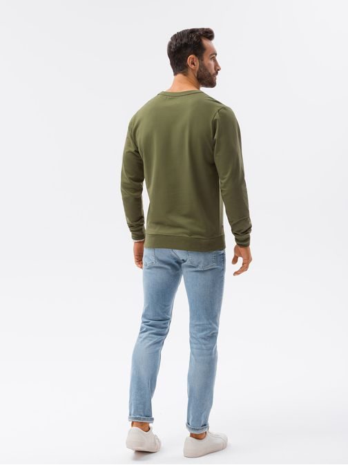 Udoben pulover v kaki barvi B1153