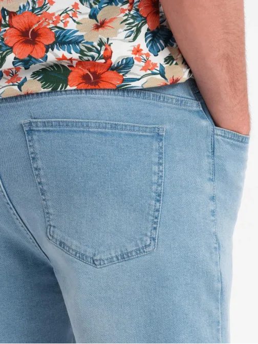 Moške svetlo modre kratke hlače iz džinsa V1 SRDS-0192