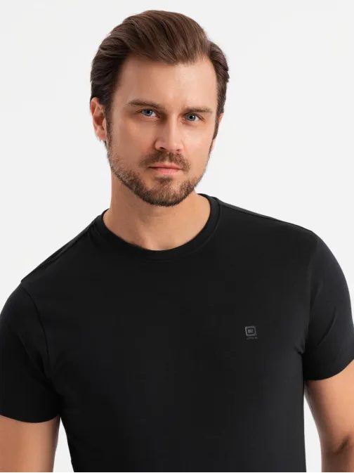 Paket dveh bombažnih majic - temno modra in črna V3 Z101