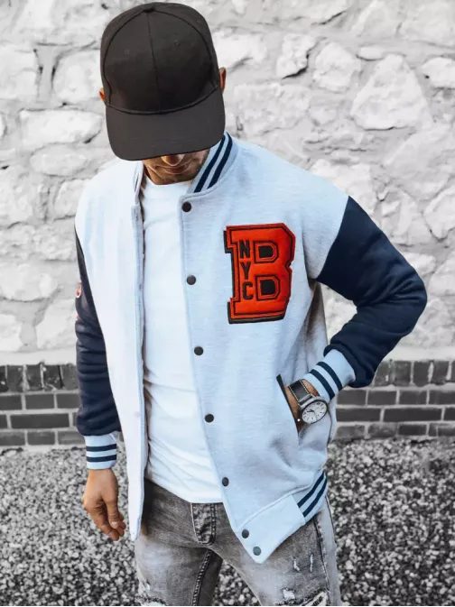 Originalna siva jopa v baseball stilu