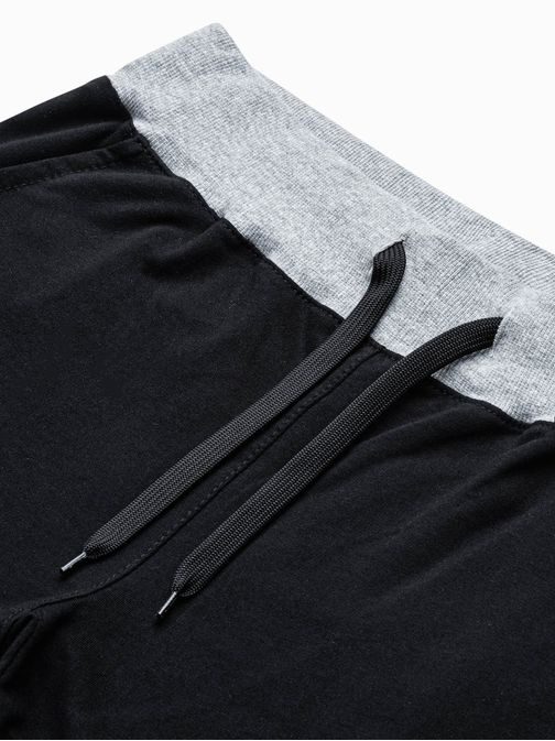 Trendovske kratke hlače v črno sivi barvi P29