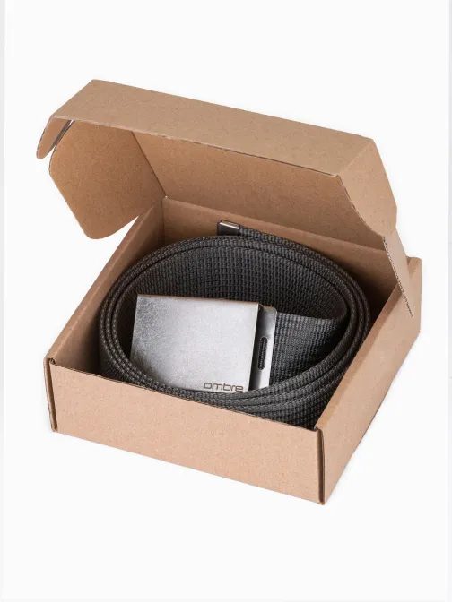 Moški pas v temno sivi barvi A029