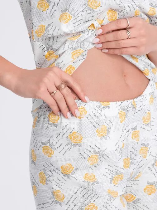 Originalna rumena ženska pižama vrtnica ULR266