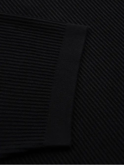Moška črna pletena polo majica V2 POSS-0160