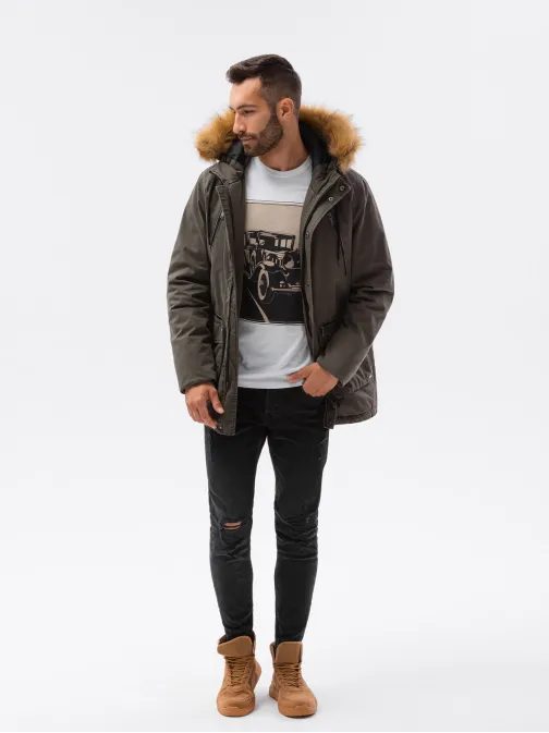 Stilska olivna zimska bunda C512