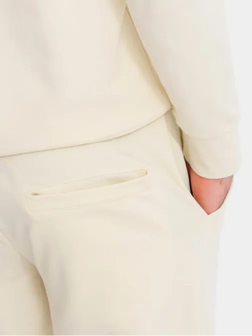 Kremasta moška trenerska obleka (majica in hlače) V2 Z107