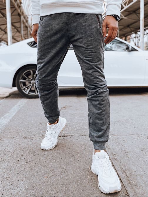 Svetlo sive moške športne hlače za vsakodnevno nošenje