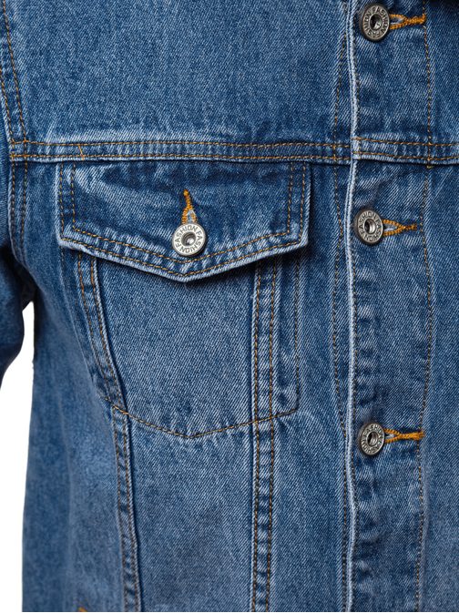 Trendovska nebeško modra jeans jakna T/7518Z