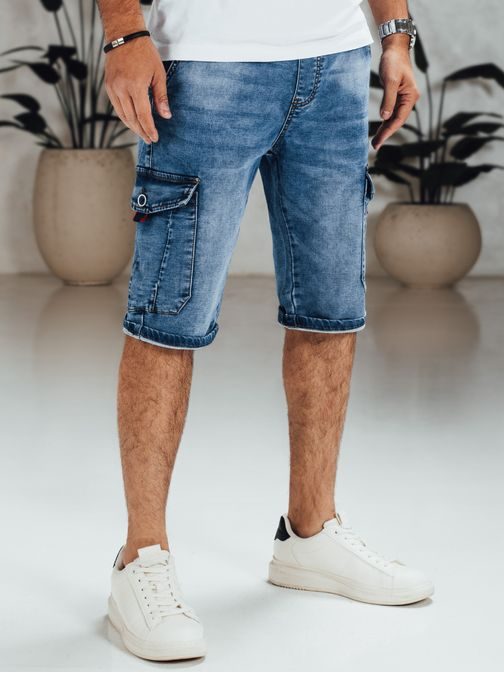 Modre jeans kratke hlače z žepi
