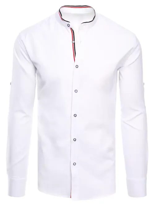 Trendovska srajca v beli barvi brez vzorca