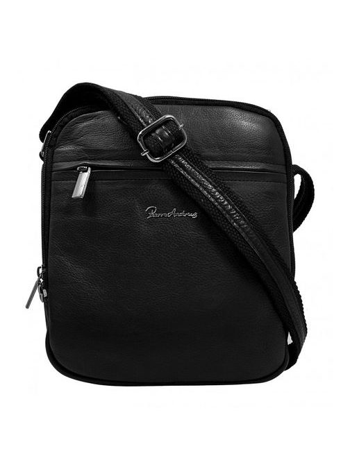 Decentna usnjena torbica v črni barvi Pierre Andreus