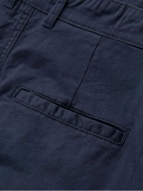 Moške temno modre hlače chinos z obrobo V10 SRCS-0197