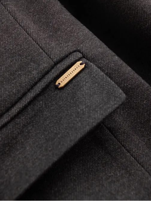 Brezčasen črn blazer s stoječim ovratnikom V5 BLZB-0131