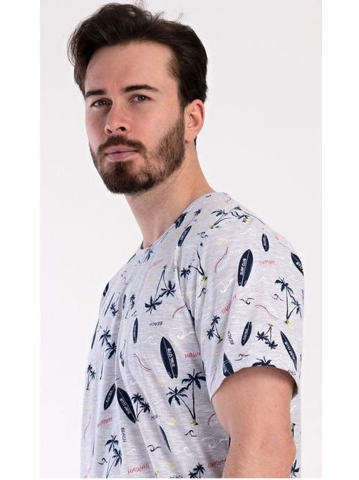 Sivo-modra moška pižama Surfing