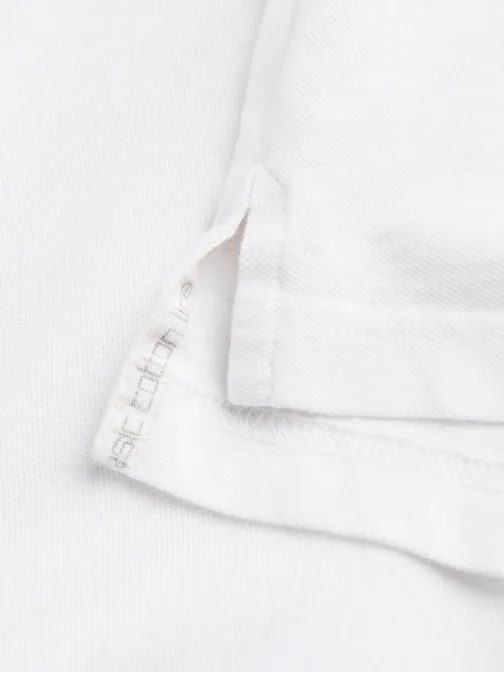 Preprosta bela polo majica S1374