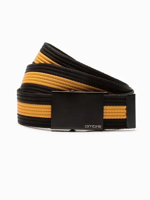 Stilski črn pas iz blaga A377