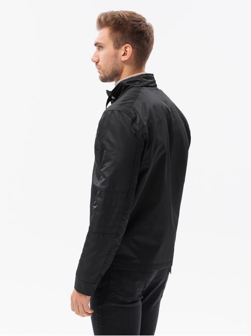 Prehodna črna stilska jakna C605
