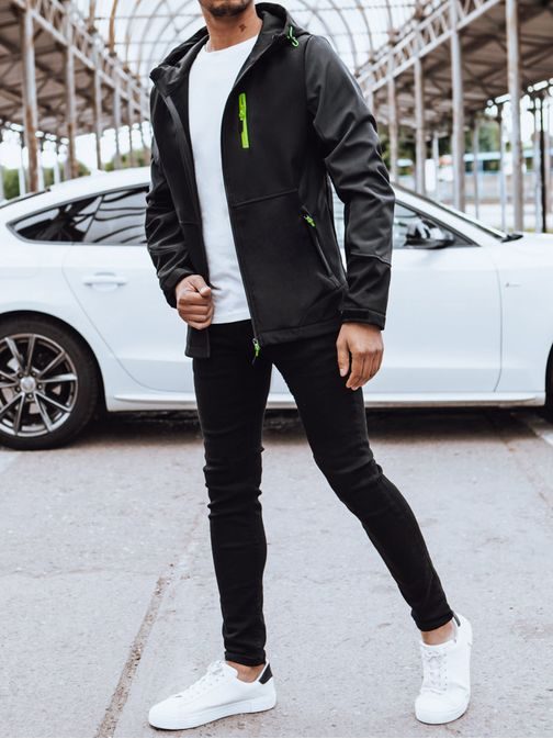 Modna črna moška softshell jakna
