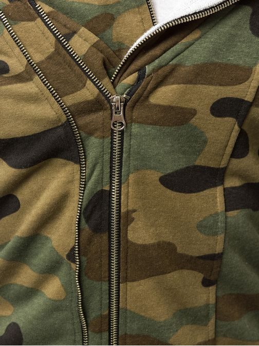 Army zeleno-rjav podaljšan pulover ATHLETIC 796AB