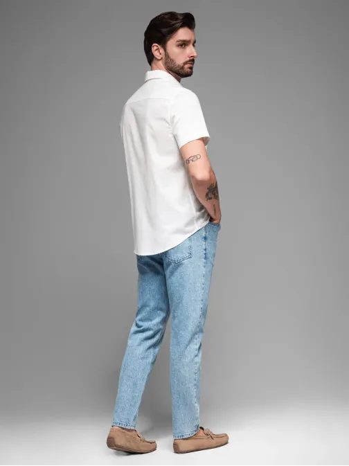 Priložnostna bela moška srajca V1 shss-0167