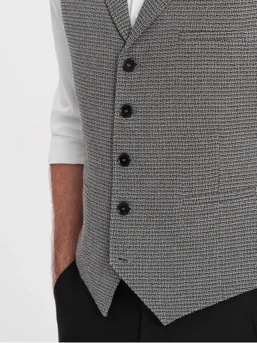 Eleganten grafit edinstveni telovnik V 1 BLZV-0122