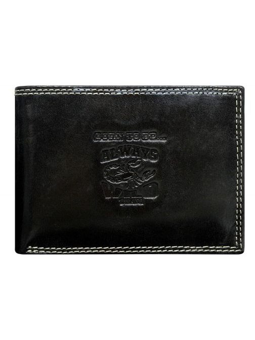 Črna denarnica zanimivega dizajna