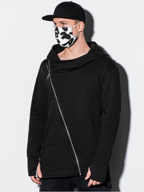 Bombažna črno-bela zaščitna maska A260