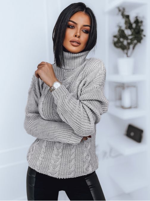 Svetlo siv ženski pulover Ramona čudovitega izgleda