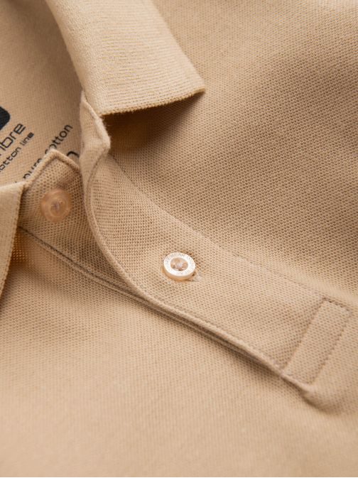 Preprosta bež polo majica S1374