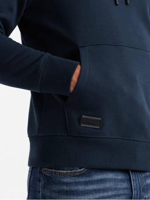 Temno temno modra moška majica V1 SSBN-0161