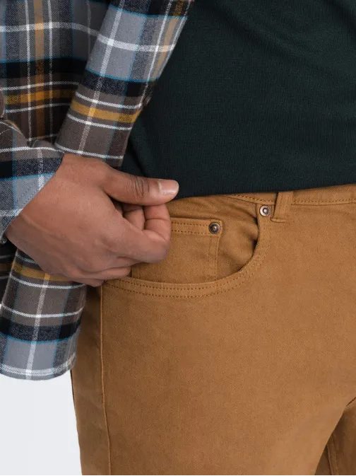 Elegantne kavbojke v kamelji barvi P1058