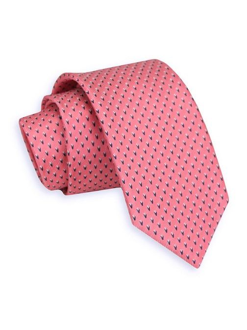 Rožnata vzorčasta moška kravata