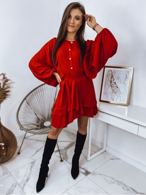 Rdeča stilska obleka Vivian