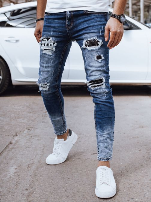 Modne modre moške kavbojke