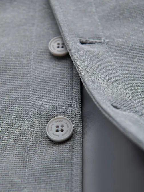 Eleganten siv moški telovnik V2 BLZV-0146