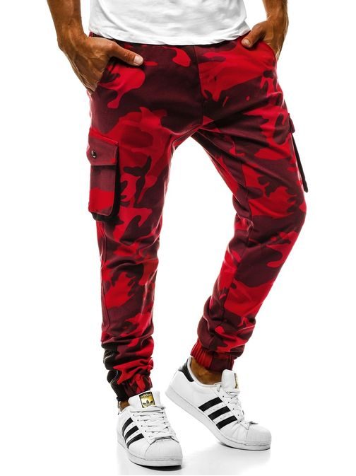 Jogger hlače z žepi v rdeči barvi ATHLETIC 705