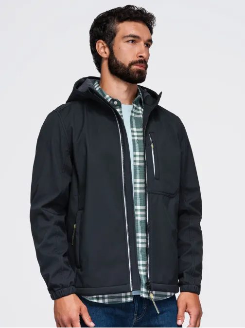 Moška črna softshell jakna V2 JANP-0292