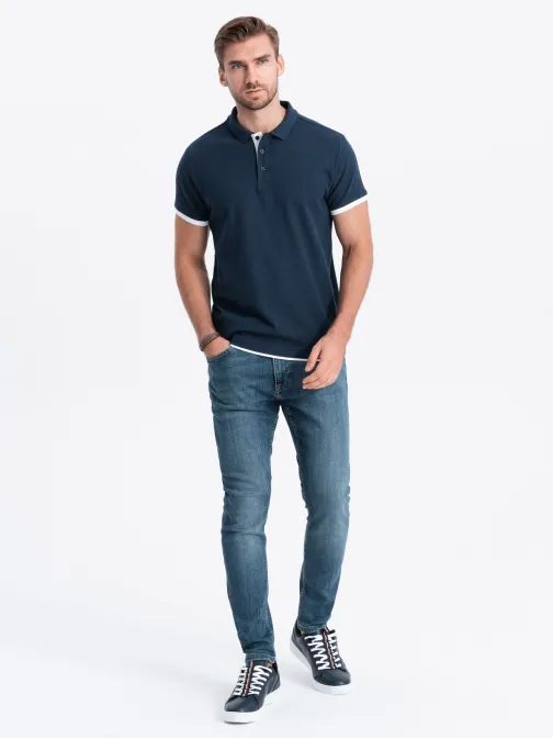 Brezčasna moška granat polo majica V4 POSS-0113